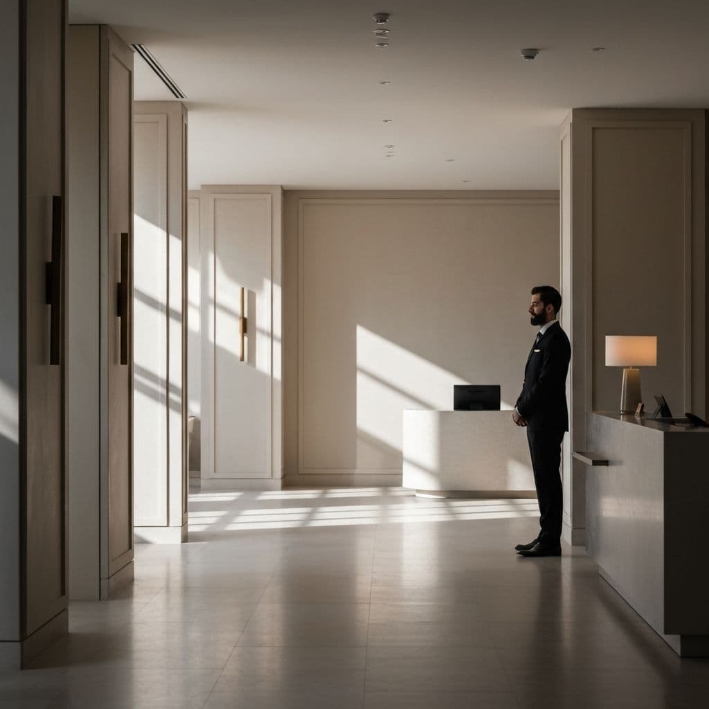 Quiet, attentive hospitality service